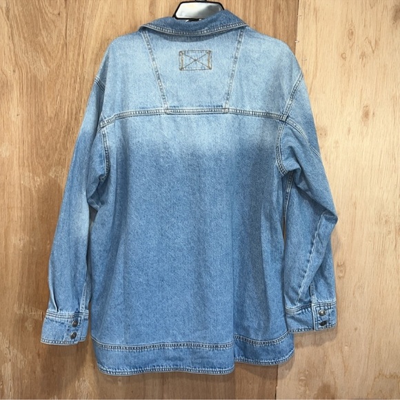 NWOT We The Free - Leah Denim Pullover, L - Picture 3 of 5